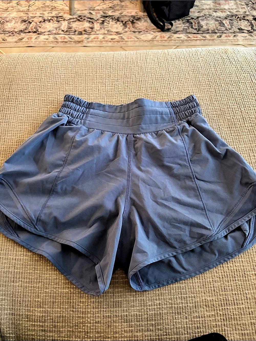 lululemon Track That High-Rise Lined Short 3" Blue